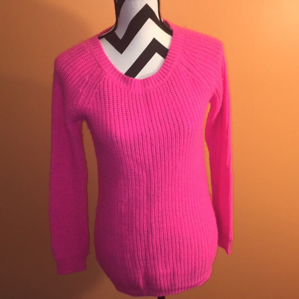 Adorable Long Pink Sweater